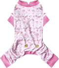 KYEESE Dog Pajamas Soft Dogs Clothes Pet Coat Velvet Dog Pajamas Small Sized Dogs Comfy Doggie Jammies Onesie Stretchy Doggie Pjs Pet Costume with Pink Unicorn Pattern, Small