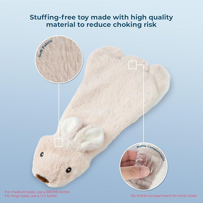 Best Pet Supplies Squeaky Dog Toys with Soft Durable Fabric for Small, Medium and Large Pets Interactive Toy for Indoor Play, Supports Active Biting and Play - Hare, Small