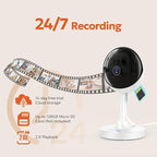 owltron Indoor Security Camera, 2K Cameras for Home Security | Motion Detection, Pet Cam & Baby Monitor with Night Vision, 2.4 GHz WiFi Two-Way Talk, Cloud/SD Storage,Compatible with Alexa