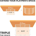 FXW Homeplus Indoor Dog Playpen, 45" H, 4 Panels, for Large Dogs | Stress-free play, Heavy-duty, Semi-open design, Easy setup, Threshold-free gate, Expandable, Patented