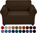 Joccun Stretch Chair Couch Cover,1-Piece Sofa Slipcover Spandex Jacquard Fabric Sofa Covers with Elastic Bottom,Washable Furniture Protector for Dogs, Cats, Kids (Armchair,Seal Brown)