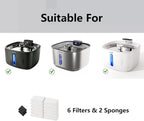 6 Pack Filters for cat Water Fountain