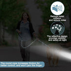 HOMIMP Chew Proof Dog Leash for Medium Large Dogs, Reflective 6 FT Heavy Duty Metal Chain Dog Leashes with Soft Padded Handle, Anti Bite Durable Rope Leashes for Pitbull, Non Chewable, Light Blue
