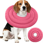 IDOMIK Dog Recovery Collar, Waterproof Soft Dog Cone After Surgery | Comfy Protective Elizabethan Collar Alternative for Dogs Cats, Adjustable Pet Neck Donut Cone Anti-Licking Wounds,Rose,XL
