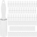 Hushee 50 Pack Mini Lint Rollers for Travel, 3000 Sheets Portable Travel Size Lint Roller Bulk Small Pet Hair Remover for Couch Furniture Clothes 5.9 x 1.1 (White)