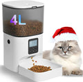 Automatic Cat Feeder, 4L Cat Food Dispenser with 10s Voice Recorder, Pet Feeder up to 8 Meals per Day, Timed Dog Feeder with Dry Food Sealed Ring