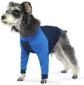 Lelepet Dog Recovery Suit for Front Legs, Dog Sleeve to Stop Licking Blue | Elbow Protector for Leg Injuries Shoulder Wounds After Surgery Male Female,Zippered Long-Sleeved Shirt Cone Alternative S-3XL