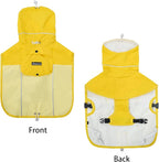 MAMORE Dog Raincoat with High Collar - Waterproof Adjustable Dog Rain Jacket, Lightweight Reflective Pet Rain Coat for Small Medium Large Dogs for Outdoor Walking Hiking(Yellow, X-Large)