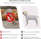 Dog Pyjamas PJS Sweater Clothes and Home Clothing Suitable for Medium to Large Breeds of Dogs, Dog Neutering Suits, Extra-Large Stretch Fabric, Four-Legged Clothes(Thin Gray, 2XL)