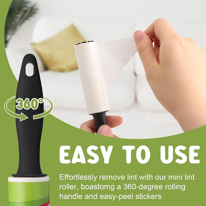 Hushee 16 Pcs Mini Lint Roller for Travel, Portable Pet Hair Remover | Small Lint Removers Bulk for Pet Hair Clothes, Small Removers, Portable Sticky Removing Tool for Furniture Dog Car Seat