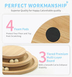 Made4Pets Tall Cat Scratching Post for Indoor Cats with Ball Track 32" | Interactive Tall Cat Scratching Post with Natural Sisal Rope, Rolling Ball Track and Extra Scratching Height, Modern Décor
