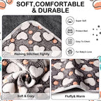 Reginary 4 Pcs Guinea Pig Fleece Cage Liners, Heart Pattern, 35 x 24 Inch - Image 6