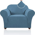 Stretch Chair Cover Chair Slipcovers with Arms 1-Piece Chair Sofa Slipcovers or Living Room Non Slip Armchair Cover Furniture Protector Dogs Pet Friendly(Armchair,Dusty Blue)
