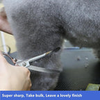 HASHIMOTO Curved Eraser Dog Grooming Scissors, 23 Teeth, 7.0 inch. | 80% Thinning Rate,Light Weight, Designed for Bulking off Coat Quickly, 440C Stainless Steel.