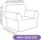 ZNSAYOTX Super Stretch Chair Slipcover Universal Sofa Chair Covers for Living Room Dogs Pet Furniture Protector Spandex Armchair Slipcovers with Anti Slip Foam Sticks (Beige, Chair)
