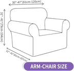 ZNSAYOTX Super Stretch Chair Slipcover Universal Sofa Chair Covers for Living Room Dogs Pet Furniture Protector Spandex Armchair Slipcovers with Anti Slip Foam Sticks (Wine Red, Chair)