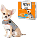 ThunderShirt for Dogs Calming Anxiety Vest, XX Small, Platinum Sport | Skin-Friendly Dog Anxiety Shirt, Helps Reduce Stress from Thunder, Fireworks & Travel