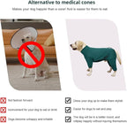 Dog Pyjamas PJS Sweater Clothes and Home Clothing Suitable for Medium to Large Breeds of Dogs, Dog Neutering Suits, Extra-Large Stretch Fabric, Four-Legged Clothes(Thin Dark Green, 3XL)