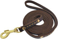 Heavy Duty Leather Dog Leash 6 ft x 3/4 inch, Genuine Leather Dog Training Leash, Soft and Strong Leashes for Medium and Large Dogs Brown