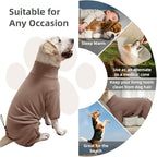 Dog Pyjamas PJS Sweater Clothing and Home Clothing Suitable for Medium to Large Breeds of Dogs, Dog Neutering Suits, Extra-Large Stretch Fabric, Four-Legged Clothe(Thickened Coffee, 3XL)