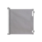 Retractable Baby Gate Perma Child Safety 33" Tall x 55” Wide, Mesh, for Stairs, Doorways, Dogs, Pets, Indoor, Outdoor, One-Handed Operation, Locking, Easy Install, Hardware Mount, Gray
