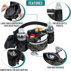PetAmi Dog Fanny Pack, Treat Pouch for Dog Walking, Training, Built in Poop Bag Dispenser, Water Bottle Holder, Collapsible Bowl, Pet Treat Waist Belt for Hiking, Running, Kibbles (Camo Black)