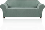 Oversized Stretch Sofa Cover Slipcover 1-Piece, Spandex Jacquard Fabric Universal Couch Cover for 3 Cushion, Washable Non Slip Sofa Cover, Pet Friendly(XL Sofa 101"-110", Sage)