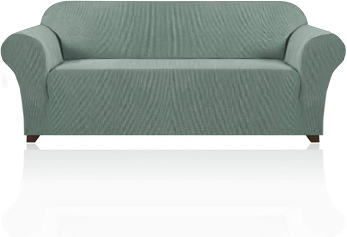 Oversized Stretch Sofa Cover Slipcover 1-Piece, Spandex Jacquard Fabric Universal Couch Cover for 3 Cushion, Washable Non Slip Sofa Cover, Pet Friendly(XL Sofa 101"-110", Sage)