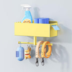 Dog Leash Holder for Wall, Dog Leash Hooks, Pet Stuff Organizer with Shelf Storage, Metal Key Holder, Leash Hangers Organizer Rack for Pet Collar, Toys, Treats, Poop Bag (Gold)