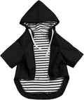 Dog Raincoat rain Jacket Raincoat Dogs Waterproof Small Medium Breeds Zip Closure Storage Pocket Harness Hole Black XXL