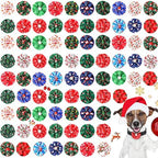 Kigeli 80 Pieces Christmas Dog Collar Flowers Bows Xmas Pet Charms,Santa by Kigeli