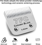 7FC Blades Dog Grooming Clipper Blade Compatible with Andis | Grooming Blades for Oster A5/Wahl KM Series, Ceramic Blade, Stainless Steel Blade