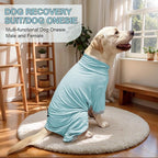 Dog Pyjamas PJS Sweater Clothes and Home Clothing Suitable for Medium to Large Breeds of Dogs, Dog Neutering Suits, Extra-Large Stretch Fabric, Four-Legged Clothes(Thin Blue, 3XL)