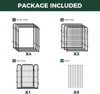 FXW AuraSpace Pro Acrylic & Wire Mesh Indoor Dog Playpen, 32" H, 8 Panels | Clear View, Heavy-duty Metal, Flexible Layouts, Easy Walk-Through, For Small & Medium Dogs, Patented