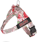 BULLHUG Adjustable Dog Harness– No Pull, No Choke – for English Bulldogs, French Bulldogs, Pugs & Broad-Chested Breeds – Easy, Safe Walks (Pink Floral, Large)
