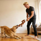 No Stuffing Rope 2-Pack Dog Toys, Chew Toys for Medium, Large Pets | Rope Design Perfect for Interactive Tug of War, Durable Plush Toy for Teething, Indoor Outdoor Play to Keep Puppy Busy