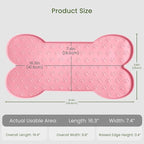 PWTAA Dog Food Mat Anti-Slip Silicone Dog Bowl Mat Thicker Pet Placemat Waterproof Cat Feeder Pad with Raised Edge Puppy Kitten Feeding Mats Suitable Small Medium-Sized Dogs Cats Eating Tray