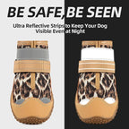 Dog Boots for Large Dogs, Medium Dog Boots & Paw Protectors for Hardwood Floors, Outdoor Dog Booties for Hot Pavement Winter Snow Hiking, Dog Shoes with Reflective Strips