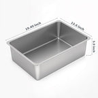 Kirecoo Large Stainless Steel Cat Litter Box High Sided, Non-Stick | Solid Metal Box, Odor Free, Non Stick, Rust Proof, Easy to Clean, Ideal for Cats, Kittens, Multi-cat & Rabbits, Indoor Use