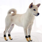 PUPTECK Anti-Slip Dog Socks with Double Sides Grips for Small Medium Large Dogs Hardwood Floors Prevents Licking, Dog Shoes for Hot Pavement Traction Control Paw Protector for Senior Dogs, Khaki XS