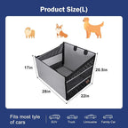MIXJOY Dog Car Seat for Large Medium Dogs, Back Seat Extender for Pets, Waterproof Pet Carseat for Medium Sized Dog, Hammock for Pet, with Storage Pocket for Cars/SUV/Truck(L-28 * 22 * 20.5in)