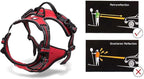 JUXZH Truelove No Pull Dog Harness with Easy Control Handle and 2 Leash Attachments,Reflective Adjustable Pet Vest