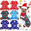 Xuniea 6 Pieces Christmas Pet Pajamas, Santa Snowman Tree Print,Small by Xuniea