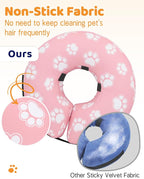 Supet Inflatable Dog Cone Collar Alternative After Surgery, Dog Neck Donut Collar Recovery E Collar, Soft Pet Cone for Small Medium Large Dogs