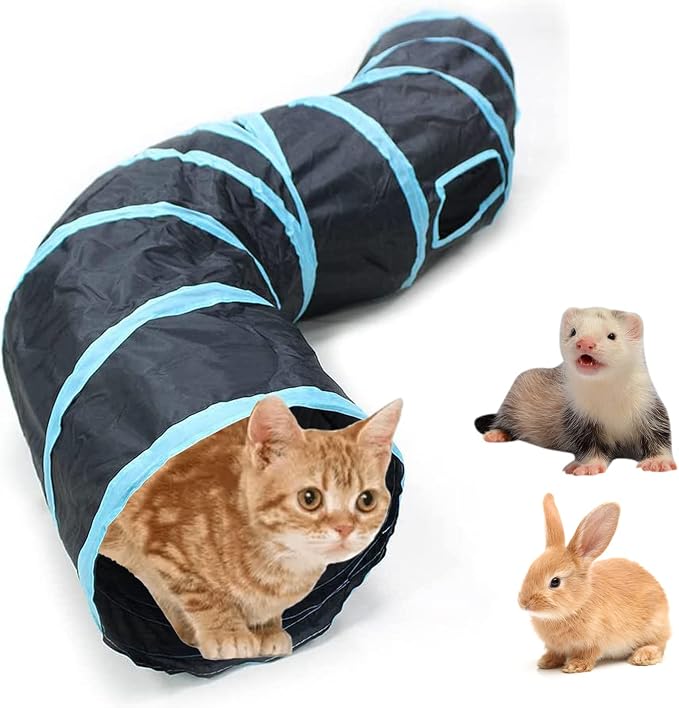 Bemodst Collapsible Cat Tunnels - 2/3/4/5 Way Interactive Maze for Kittens, Rabbits, Ferrets