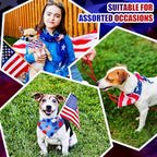 100 Pcs Dog Bandanas Bulk 4th July Patriotic Triangle Bibs M - Image 6