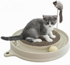 AUOON Cat Scratcher Toy with Ball Track for Indoor Cats Kittens, Milk Shake | 3 in 1 Interactive Cat Toy, Cat Scratch Pad with Cat Ball Toy and Cat Mouse Toy, for Chasing Exercise, Protect Furniture