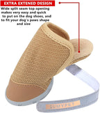 QUMY Dog Shoes for Small Dogs Hot Pavement Puppy Dog Boots & Paw Protectors | Small Medium Dog Summer Shoes, Soft Anti-Slip Rubber Sole, Mesh Breathable Dog Booties for Hardfloors, Walking Running Khaki