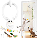 Interactive Cat Toys for Indoor Cats, Door Hanging Flying Bird Feather Toy | USB Rechargeable Automatic Cat Enrichment Toy for Exercise and Mental Stimulation, Keeps Kittens and Adult Less Bored