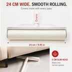Large Lint Roller Pet Hair Remover, Long Handle Floor Roller, 6 Refills 600 Sheets | Switch from 8.7 in handheld control to 47.2 in reach for carpets, couches, cars, and narrow spaces under beds and sofas.